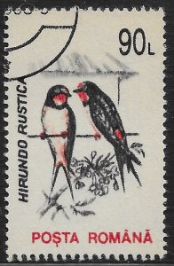 Romania #3819 90l Birds - Hirundo Rustica