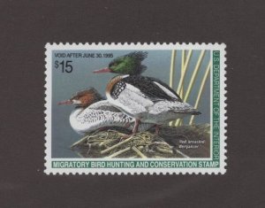 RW61 - Federal Duck Stamp. Single. MNH. OG.  #02 RW61