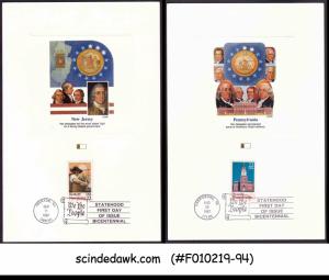 UNITED STATES USA - 1987 NEW JERSEY & PENNSYLVANIA SET OF 2 PROOFCARD - FDI