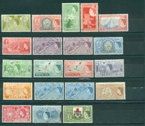 Bermuda #143-162  Mixed M&U F-VF VLH  CV$94.75   159, 161...