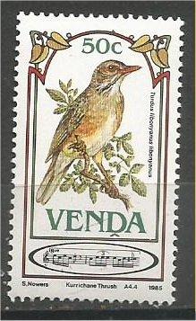 VENDA, 1985, MNH 50c, Songbirds, Scott 119