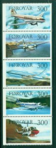 Faroe Is 1985 Air Transport Booklet Pane MUH