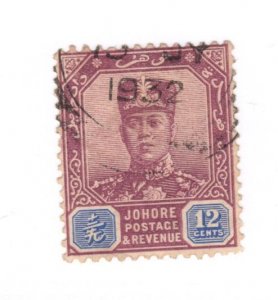 Johore Malaya #111 Used - Stamp CAT VALUE $1.60