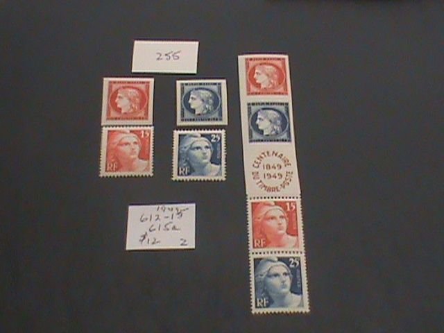 FRANCE 1949 MNH SC 612-615,615a SETS XF  (255)