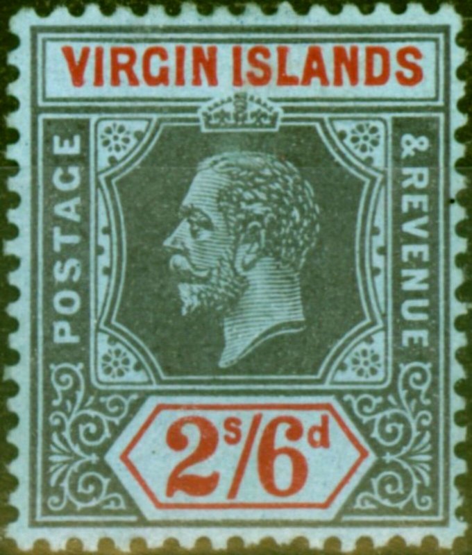 Virgin Islands 1913 2s6d Black & Red-Blue SG76 Fine Mint Never Hinged