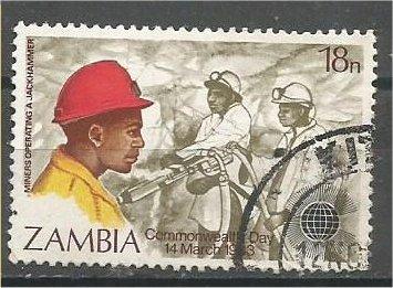 ZAMBIA, 1983, used 18n, Miners Scott 277