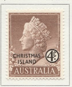 1958 English Colony British Colony CHRISTMAS ISLAND 4c MH* Stamp A28P25F28327-