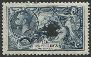 GB 1934 10s sg452 PO Training punch cancel & light cds - unusual