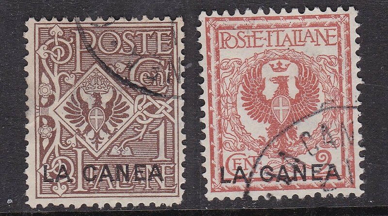 ITALY  offices in CRETE ^^^^^^sc# 3,4 used  CLASSICS $$@ta1553crete