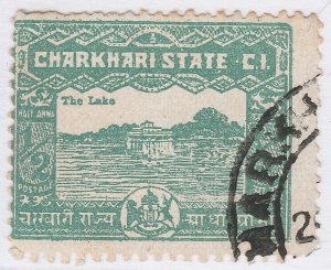 1931 INDIAN STATES CHARKHARI 1/2a Used Stamp A29P29F40326-