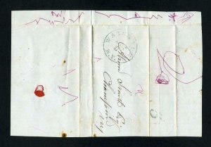 Stampless Letter from Watertown, NY to Champion, NY - 12-8-1852