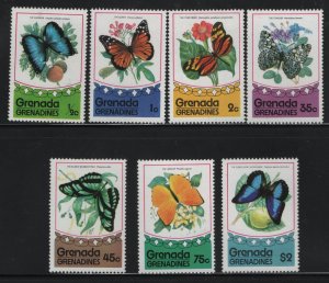 GRENADA GRENADINES  75-81 MNH SET  BUTTERFLIES