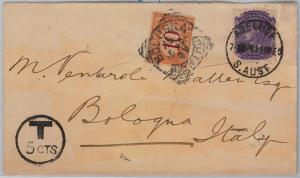 SOUTH AUSTRALIA -  POSTAL HISTORY - COVER to ITALY - TAXED on arrival SEGNATASSE