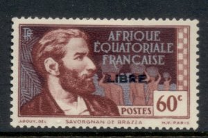 French Equatorial Africa 1940-41 Pictorials Opt Libre 60c B. MLH