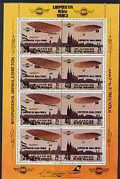 North Korea 1983 Luposta Airmail Exhibition perf sheetlet...