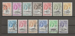 TRISTAN DA CUNHA 1961 SG 42/54 USED Cat £80