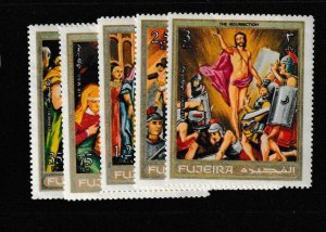 United Arab Emirates Fujeira Set of 5 Religion MNH (8gbe) 