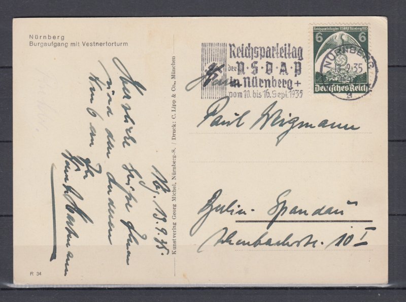 Third Reich Propaganda Postcard 1935