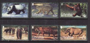 Gibraltar-Sc#1284-9-used set-Endangered Animals-2011-