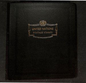 United Nations Stamp Collection in White Ace Album, Mint NH, 1951-1982 Used