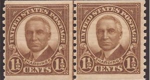 US Stamp - 1930 1 ½c Harding - Joint Line Pair MNH - Scott #686