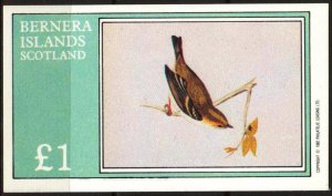 {B050} Bernera Scotland Birds (5) S/S 1£ MNH Cinderella !!