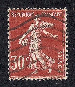 France #171 30C Red, Brown Stamp used F