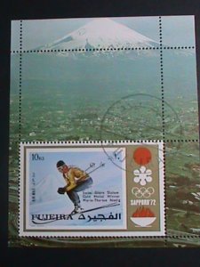 Fujeira Stamp-1972 Saporo'72 Winter Olympic Games Japan CTO MNH-S/S sheet