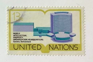 United Nations NY 1977 Scott 281 used - 13c, Intellectual Property Organization