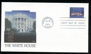 US 3445 White House 200th Anniversary UA Fleetwood cachet FDC