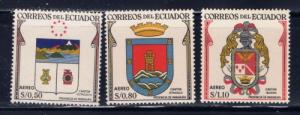 Ecuador C334336337 NH 1958 Airmail issues