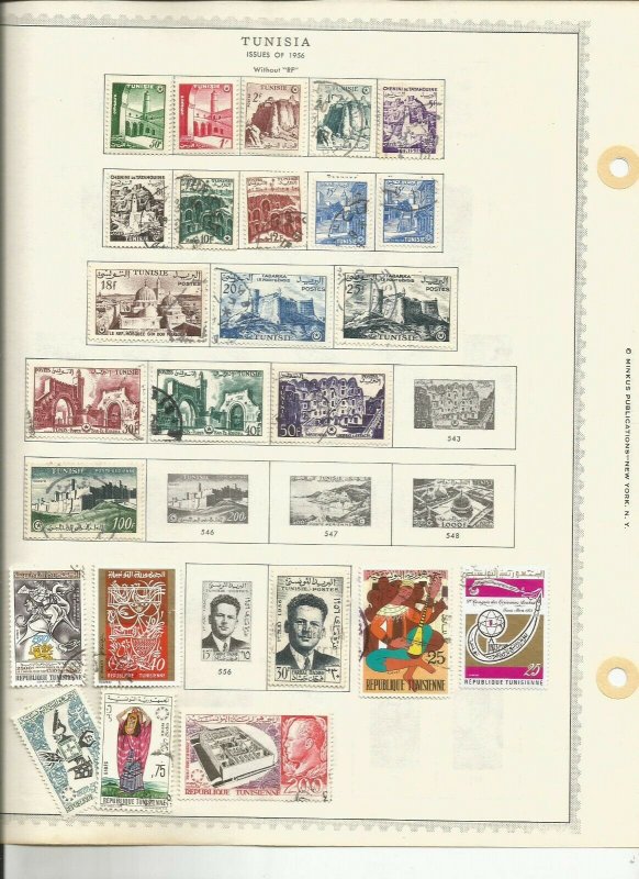 TUNISIA  OLD  MH/USED COLECTION WITH CLASSICS 7 PAGES