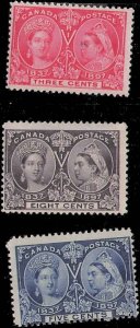 Canada #53, 54, 56 MH VF