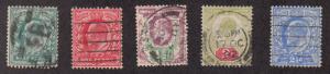 Great Britain - 1902 - SC 127-31 - Used - 129 scrapes