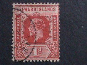 ​LEEWARD ISLANDS-1912 SC#48 KING GEORGE V-FANCY CANCEL 111 YEARS OLD VF