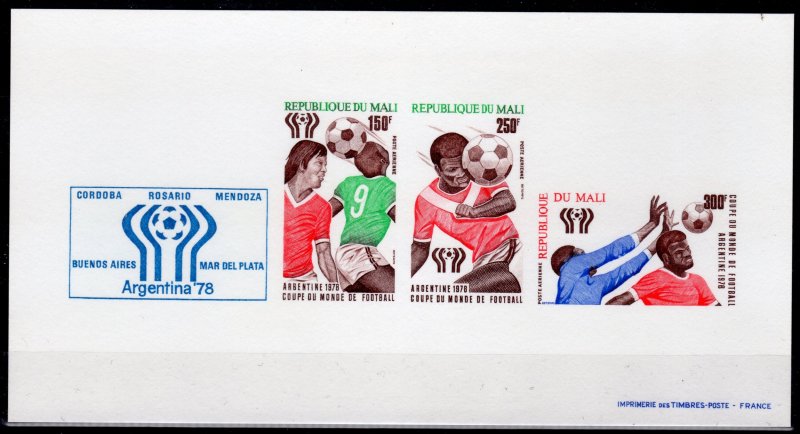 Mali 1978 Sc#C328a WORLD CUP ARGENTINA 78 DELUXE SOUVENIR SHEET IMPERF.MNH