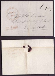 Canada-covers #9951-Stampless folded letter [ asking for money to pay teacher at