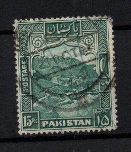 Pakistan 1948-57 15R blue green P13 fine used SG42b WS28730