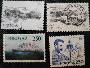 Faroe Islands, 1982-83, Is. Views, cargo ship, Nobel Winner, used, SCV$2.95