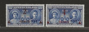 NEWFOUNDLAND SC# 250-51    VF/MOG