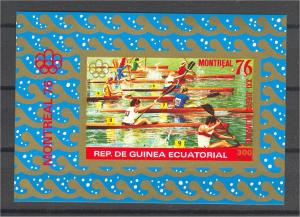 EQ. GUINEA, OLYMPIC GAMES, MONTREAL 1976, RAFTING, SHEETLET 