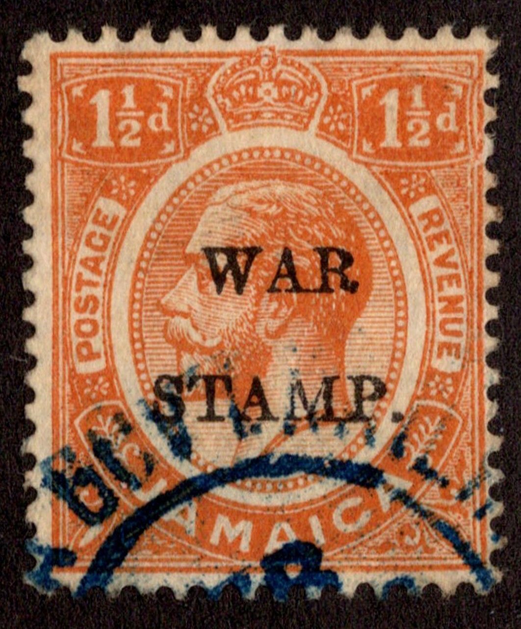 OLD Used Jamaica WAR Stamp Caribbean Jamaica, General Issue Stamp / HipStamp