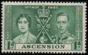 Ascension 37 - Mint-H - 1p Coronation Issue (1937) (cv $0.75)