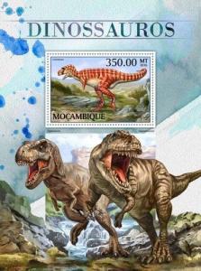 Dinosaurs Prehistoric Animals Fauna Mozambique MNH stamps set