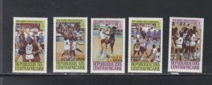 Central Africa # 425-429, Moscow Olympics with Overprints, Mint NH, 1/2 Cat.