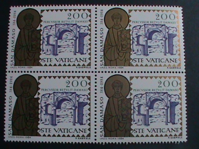 VATICAN 1984 SC#749-51 ST.DARAMUS AND THE CHURCH -MNH-BLOCK -4 VERY FINE