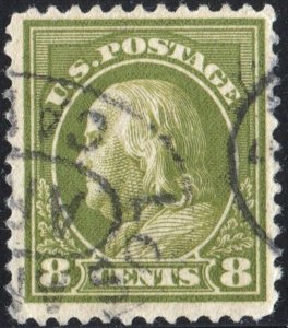 SC#414 8¢ Franklin Single (1912) Used
