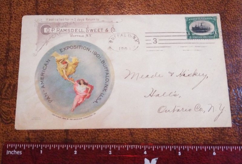 1901 Pan American Exposition Stamp Advertising Cover 