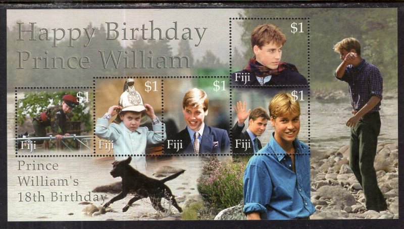 Fiji 893 Prince William Souvenir Sheet MNH VF