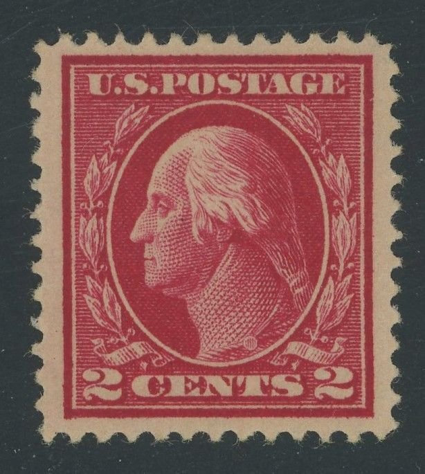 USA 406 - 2 cent perf 12 Dark Carmine - VF Jumbo Mint hinged